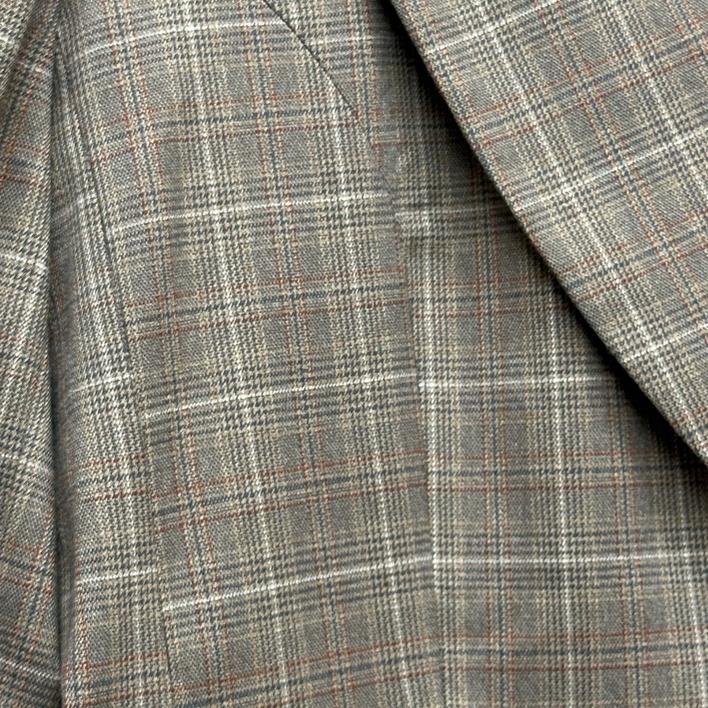 Harve Bernard Women’s Brown Plaid Jacket Blazer Coat Suite Sz 14 Large Work wear - Picture 4 of 7